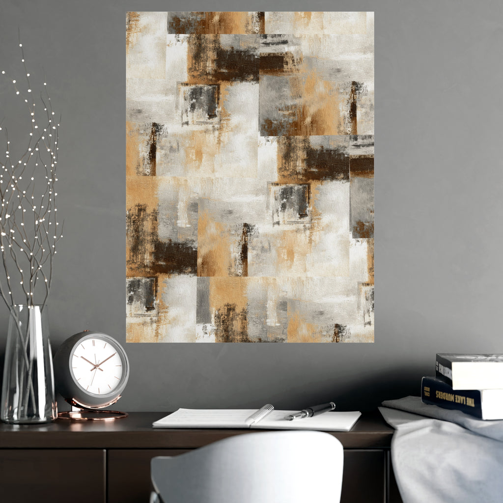 Abstract Wall Art Print Neutral Poster Pattern