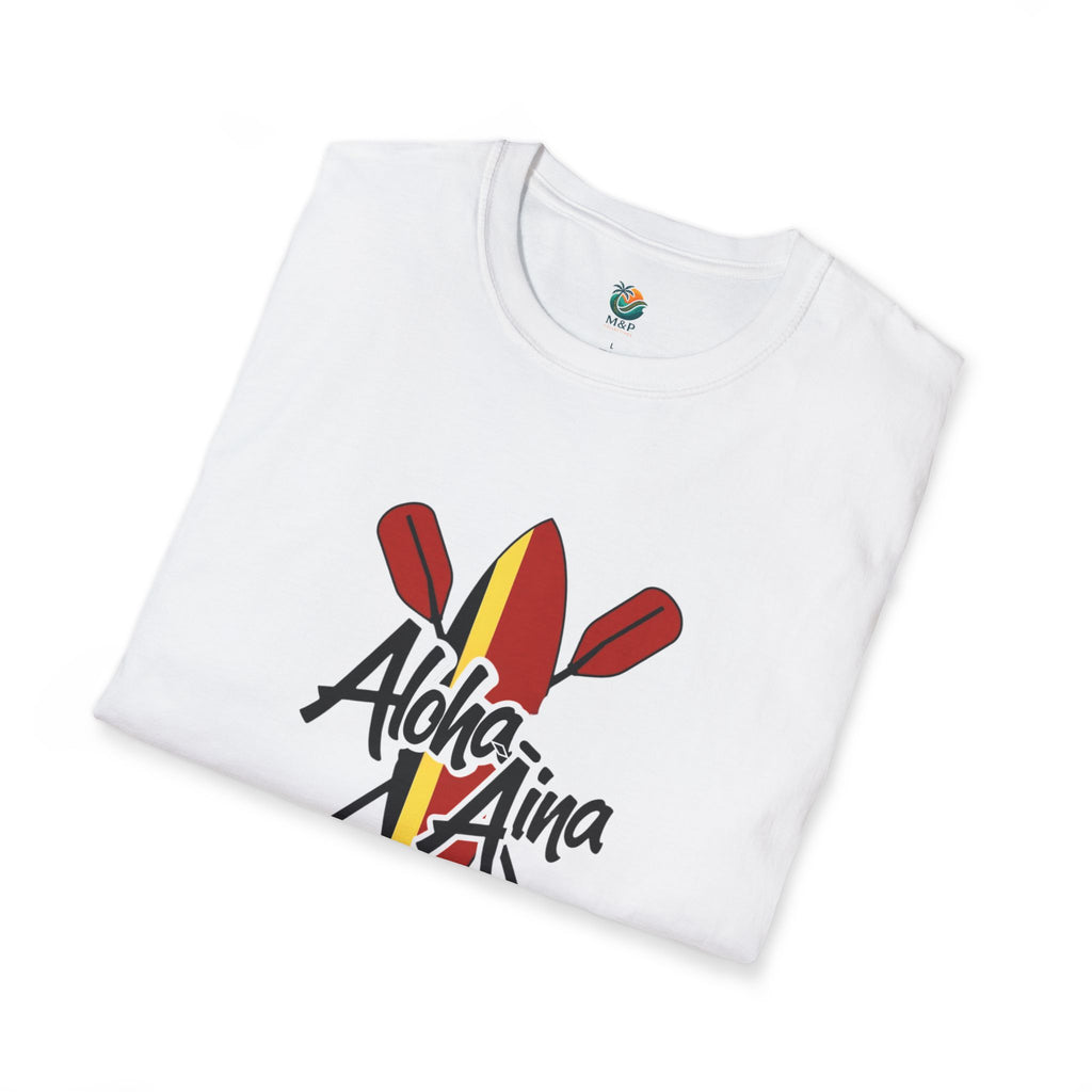Aloha Aina Surfboard T-Shirt | Hawaiian Surf Graphic by Printify