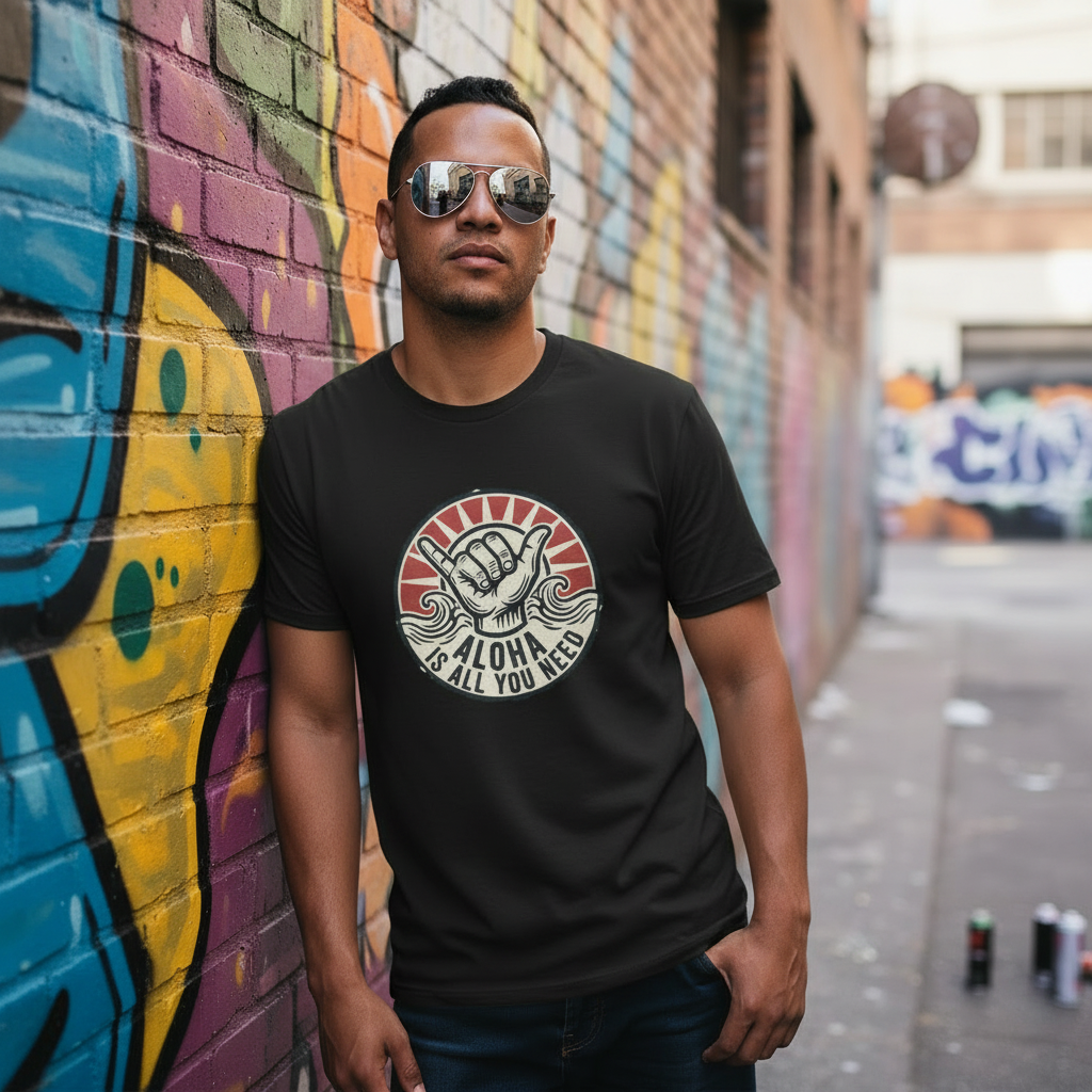 Aloha Is All You Need Shaka T-Shirt by Printify