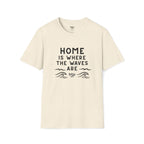 Home Is Where The Waves Are T-Shirt | Beach Surf Typography Shirt by Printify