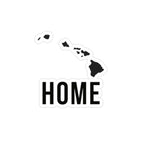 Hawaii islands HOME Sticker | Transparent Outdoor Die-Cut Sticker by Printify