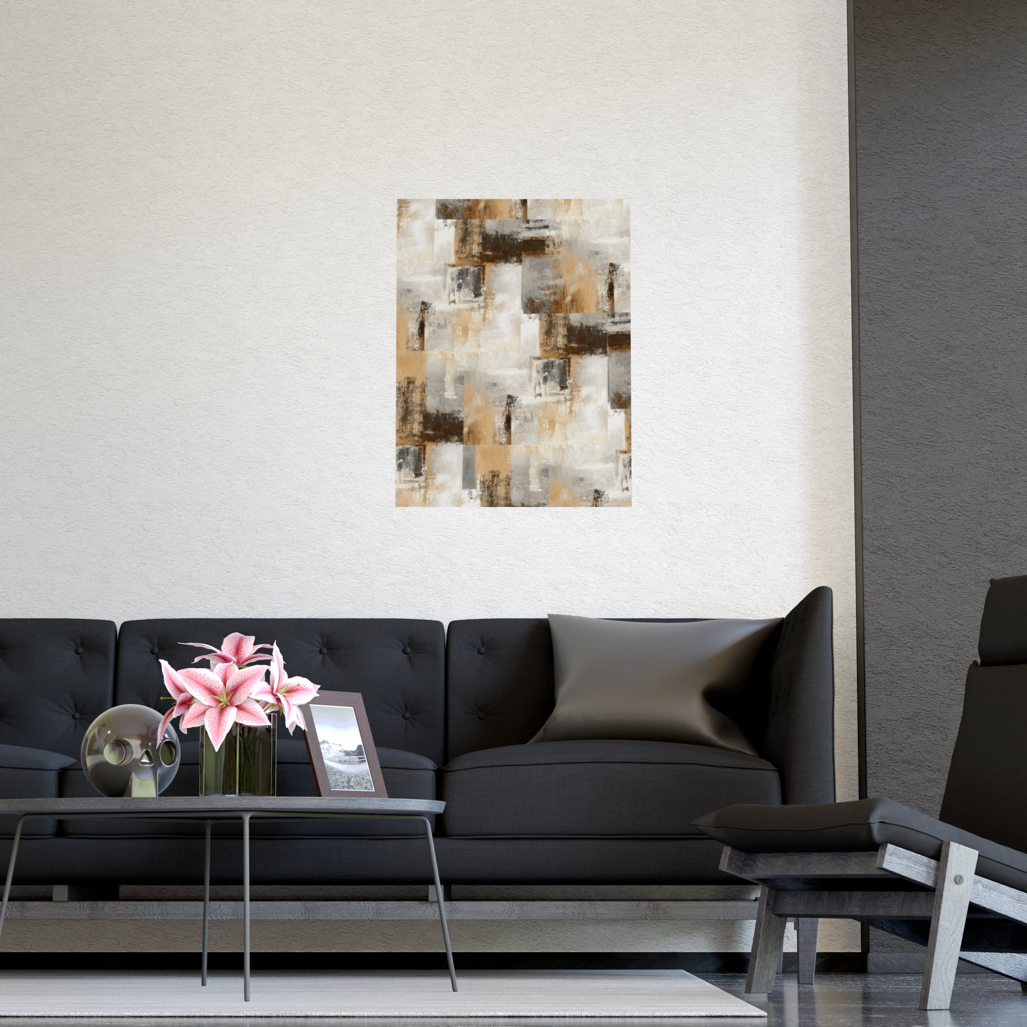 Abstract Wall Art Print Neutral Poster Pattern