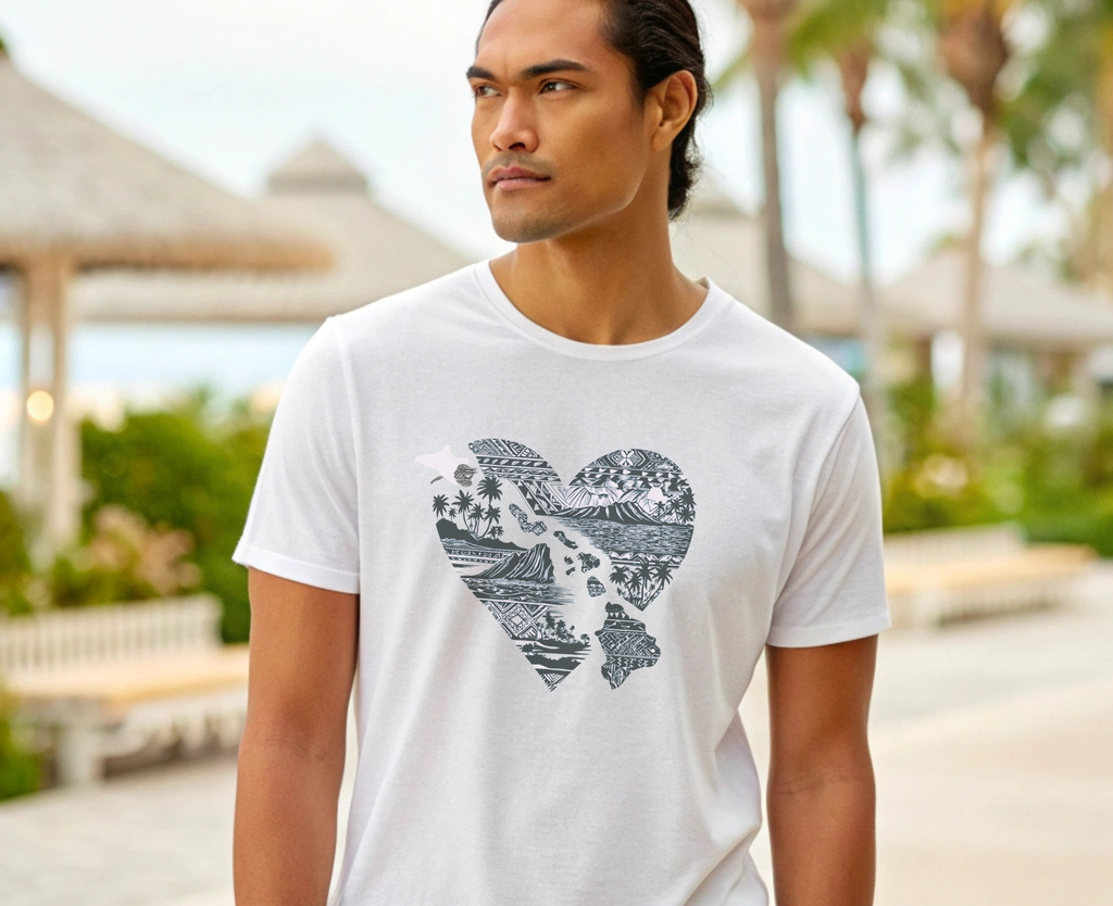 Hawaii Heart Unisex T-Shirt by Printify