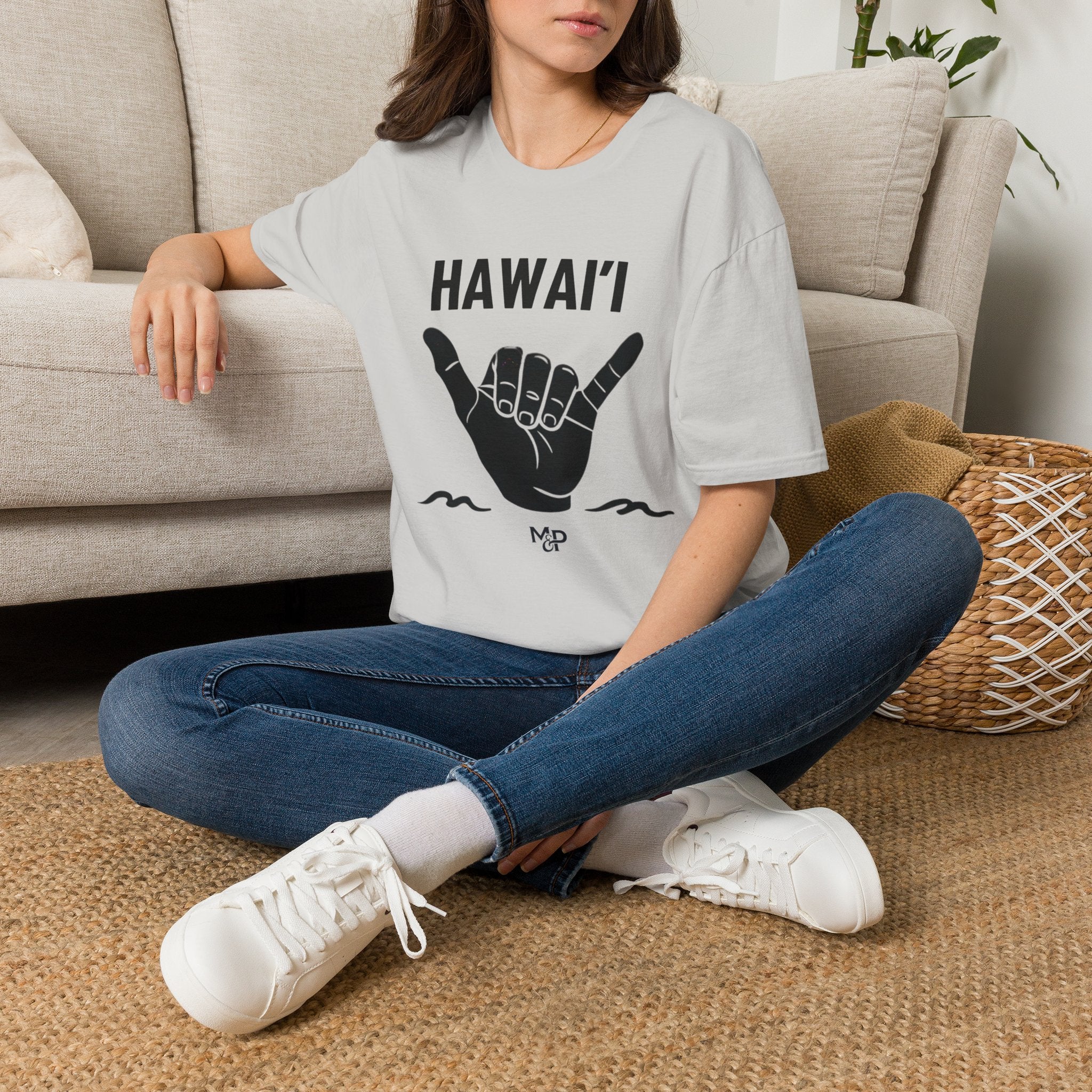 Hawaii Shaka Hand T-Shirt Island Aloha Graphic Tee by Printify