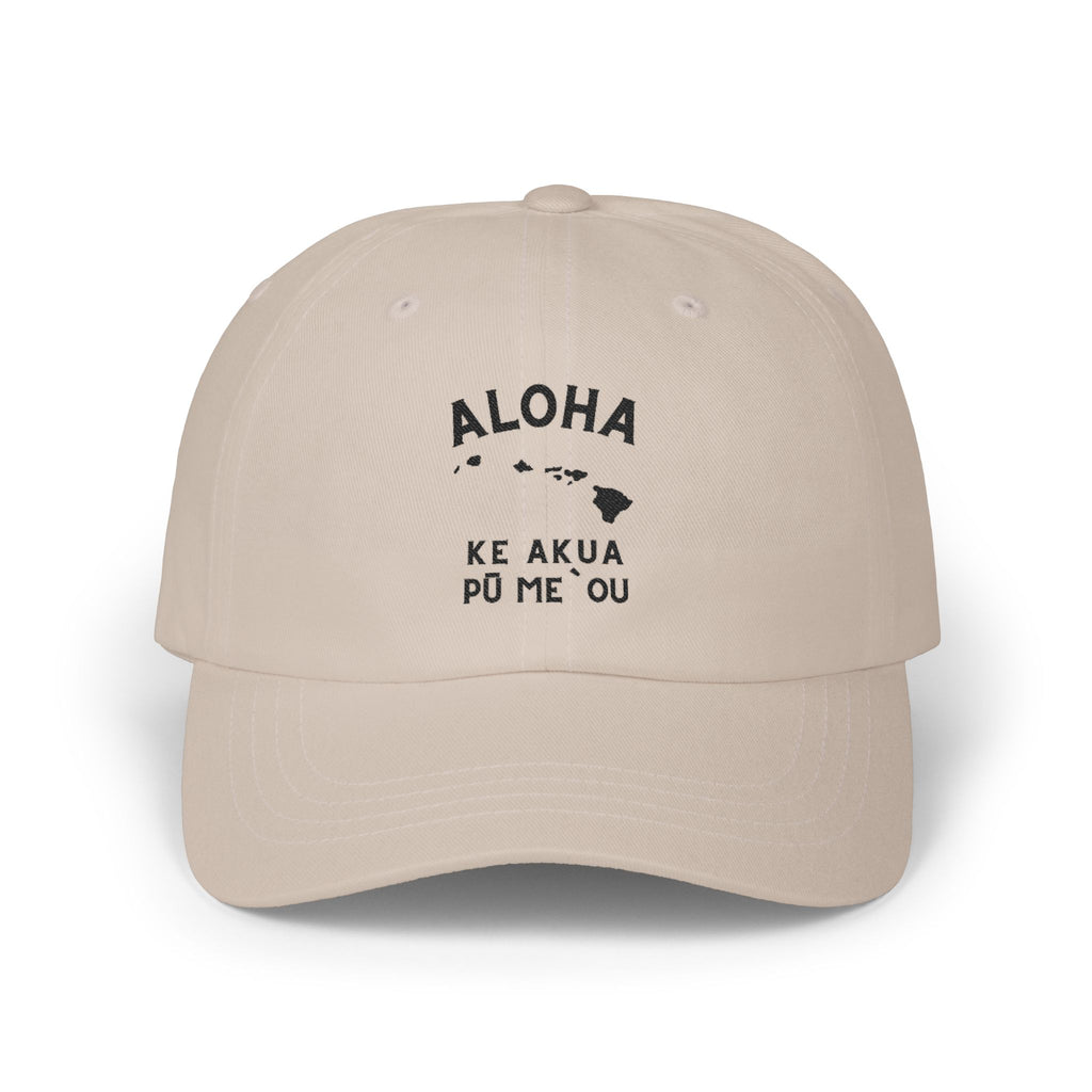 Aloha Hawaii Islands Dad Cap embroidered hat by Printify