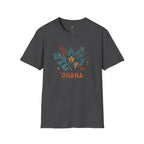 `Ohana blue on Black T-Shirt by Printify