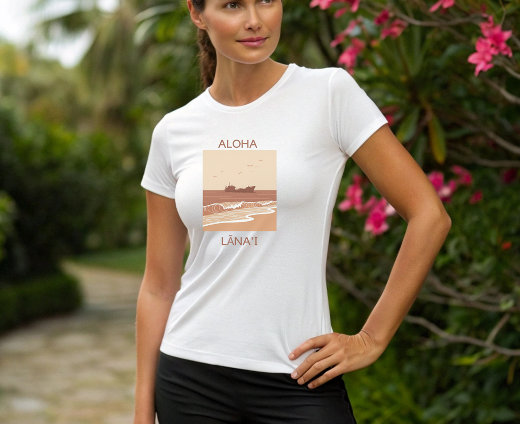 Aloha Lānaʻi Shipwreck Beach Unisex T-Shirt by Printify