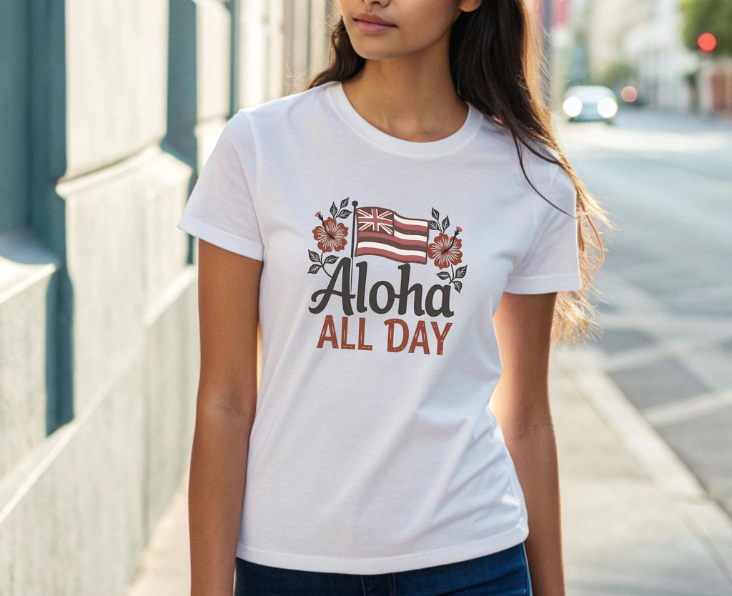 Aloha All Day T-shirt by Printify