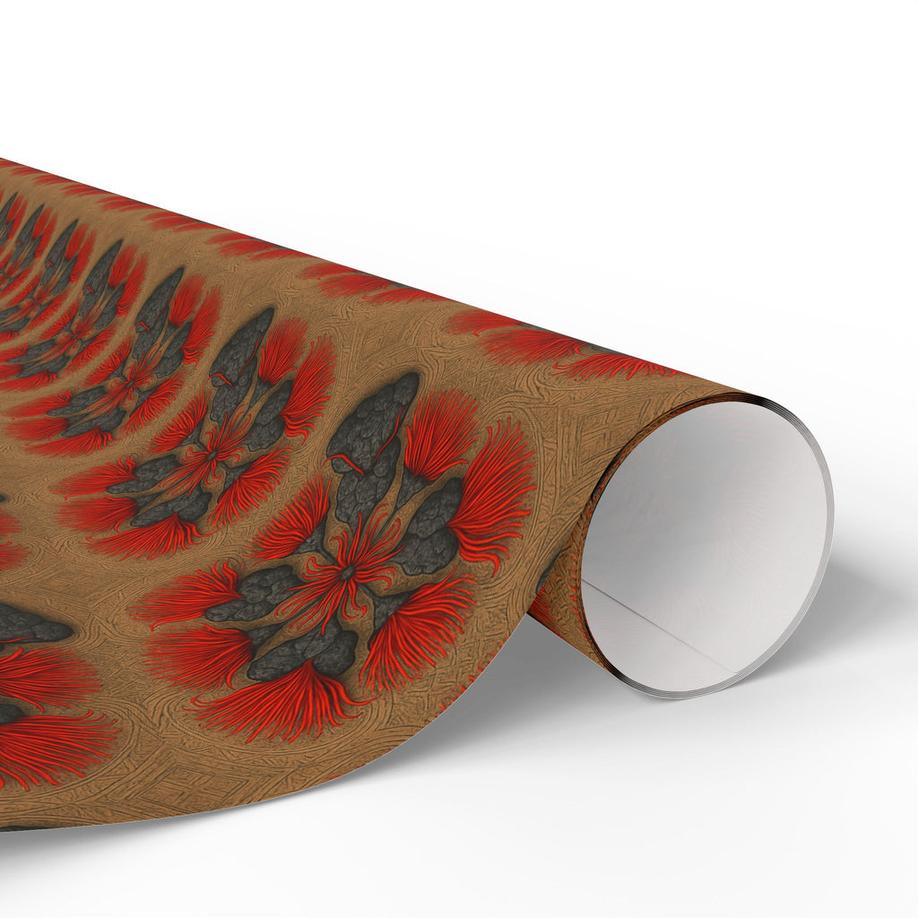 Red Ohia Pattern Wrapping Paper
