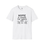 Home Is Where The Waves Are T-Shirt | Beach Surf Typography Shirt by Printify