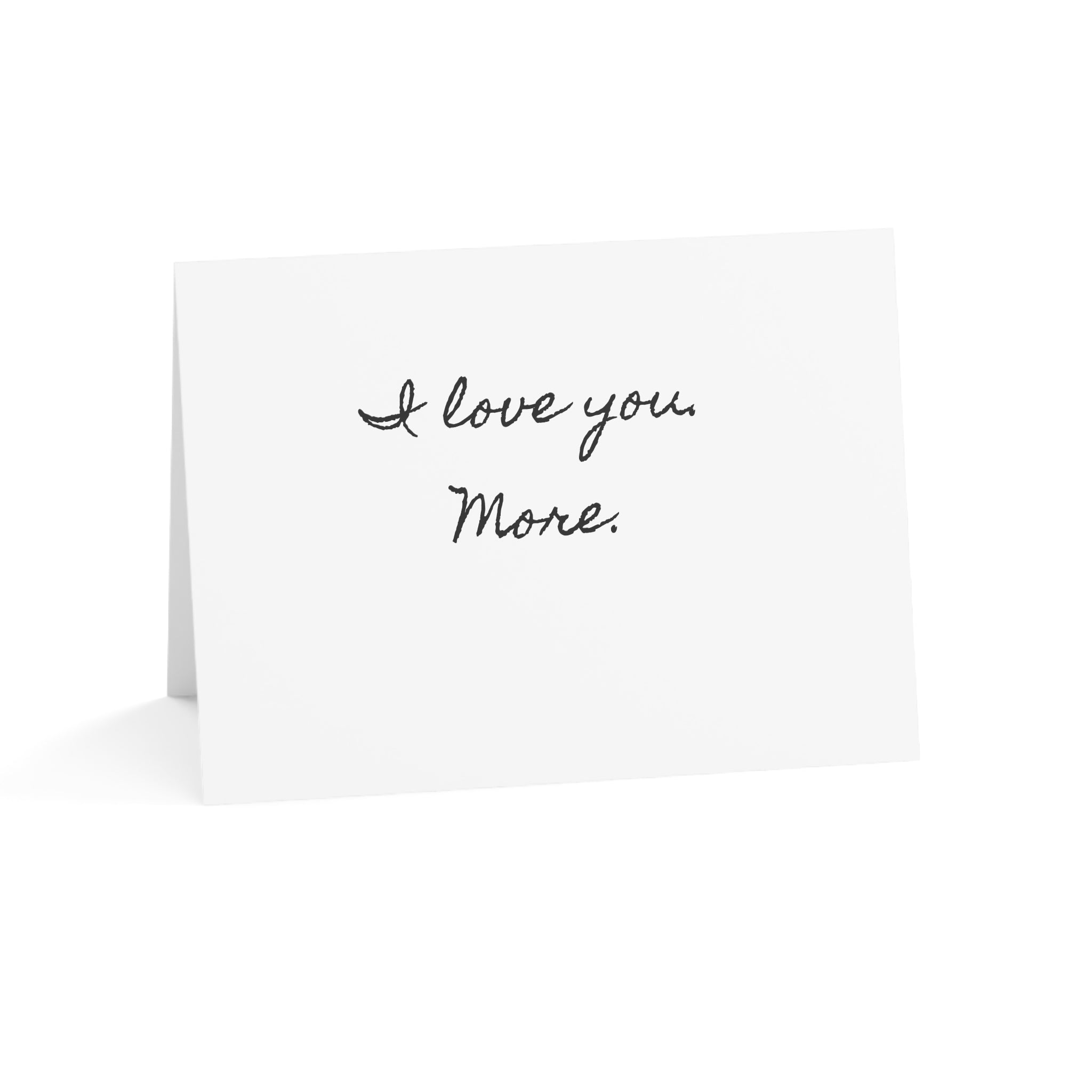 "I love you. More." Minimalist Valentine's Day Card