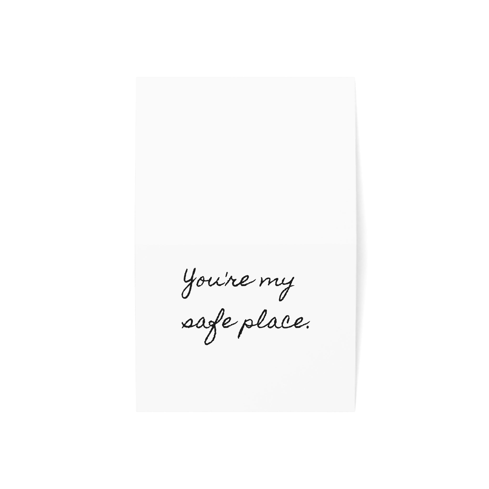 "You're My Safe Place." Single Minimalist Valentine's Day Card
