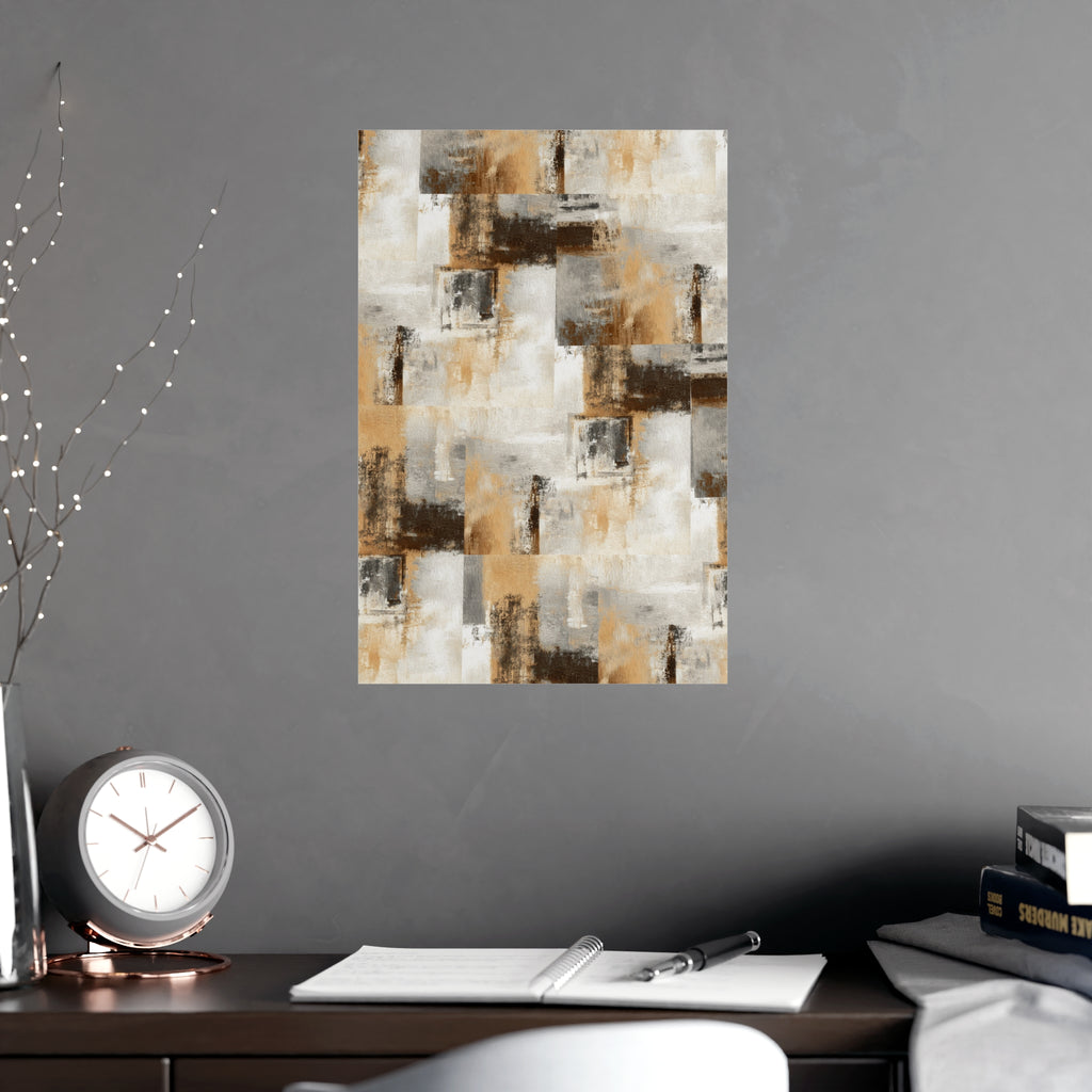 Abstract Wall Art Print Neutral Poster Pattern