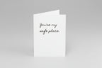 "You're My Safe Place." Single Minimalist Valentine's Day Card by Printify