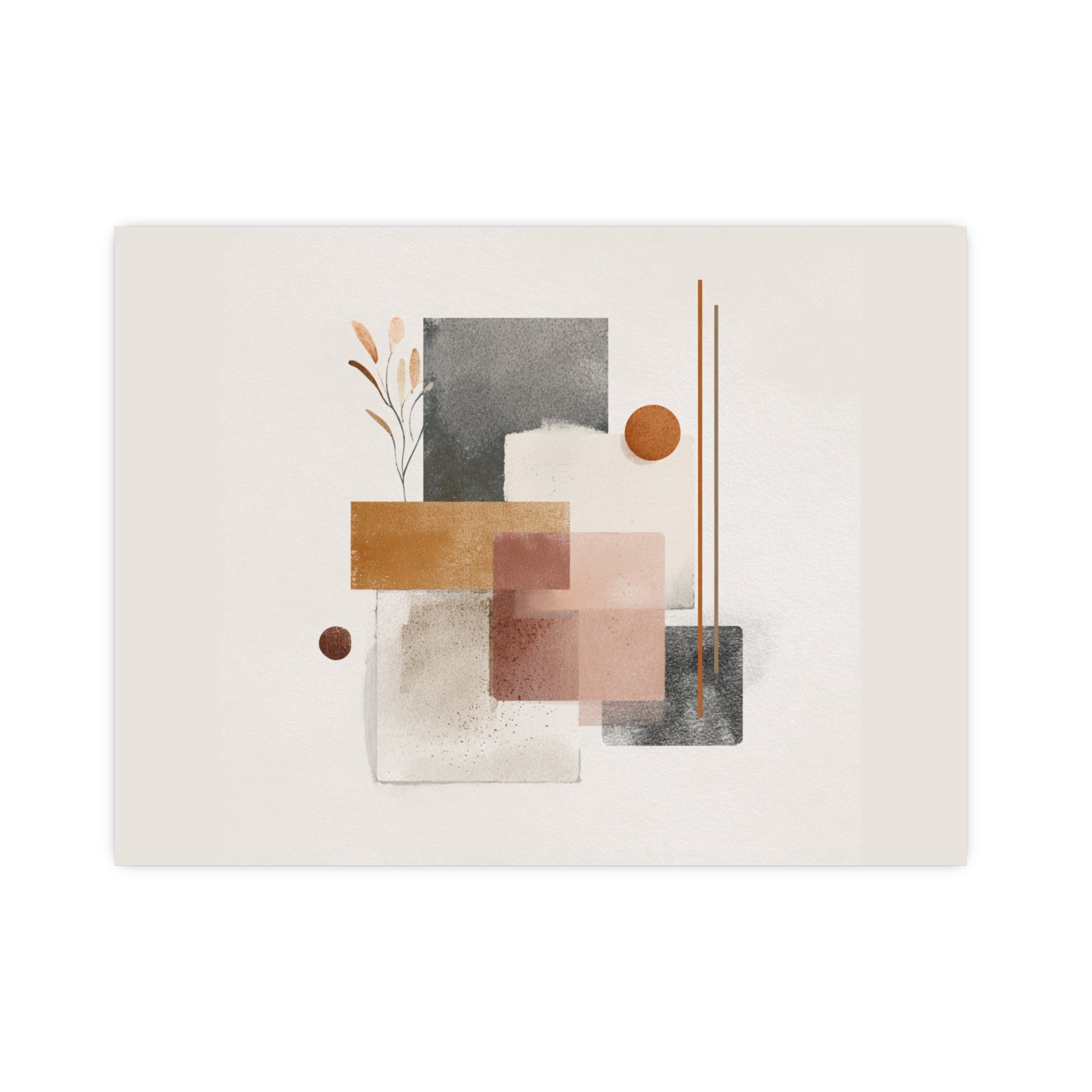 Abstract Wall Art Print, Neutral Pink Poster