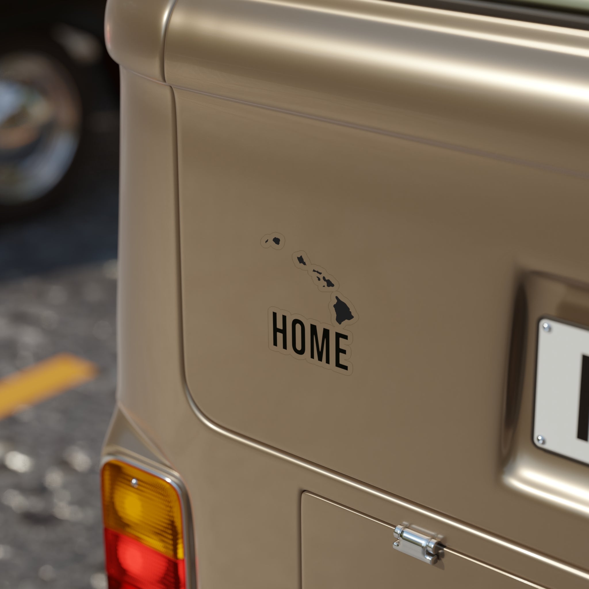 Hawaii islands HOME Sticker | Transparent Outdoor Die-Cut Sticker by Printify