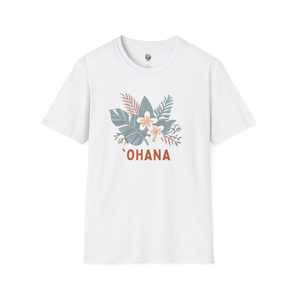 `Ohana blue on Black T-Shirt by Printify