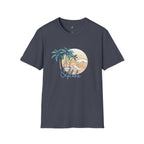 Aloha Sunset T-Shirt | Tropical Beach Palm Silhouette, Retro Sunset Tee
