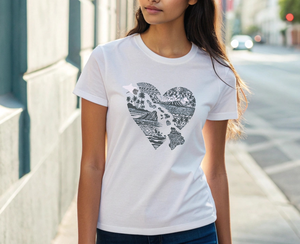 Hawaii Heart Unisex T-Shirt by Printify
