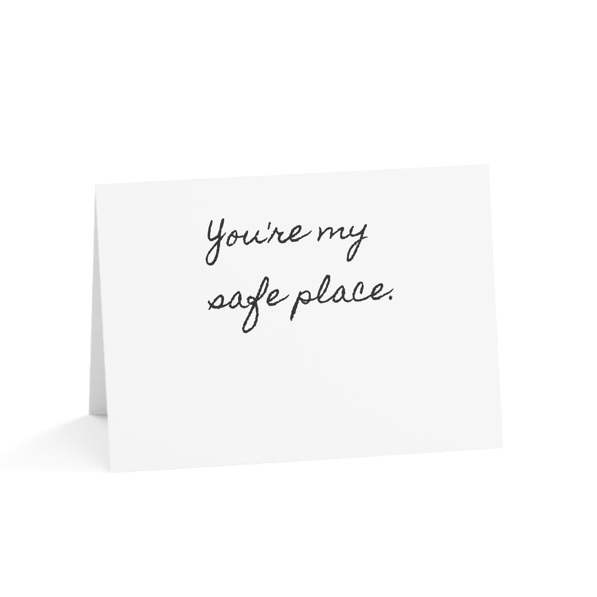 "You're My Safe Place." Single Minimalist Valentine's Day Card