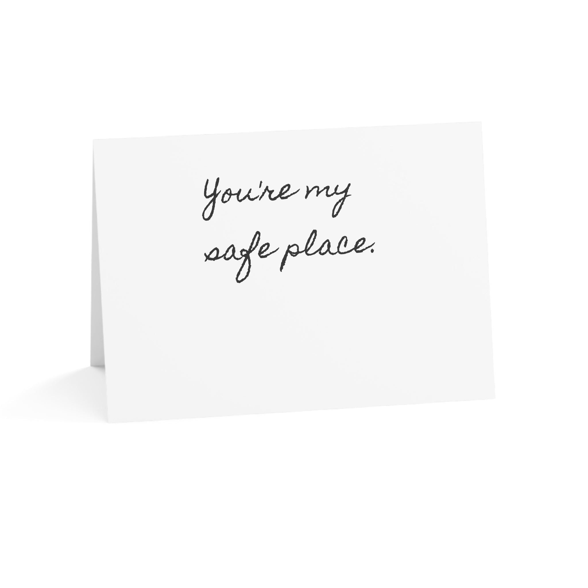 "You're My Safe Place." Single Minimalist Valentine's Day Card
