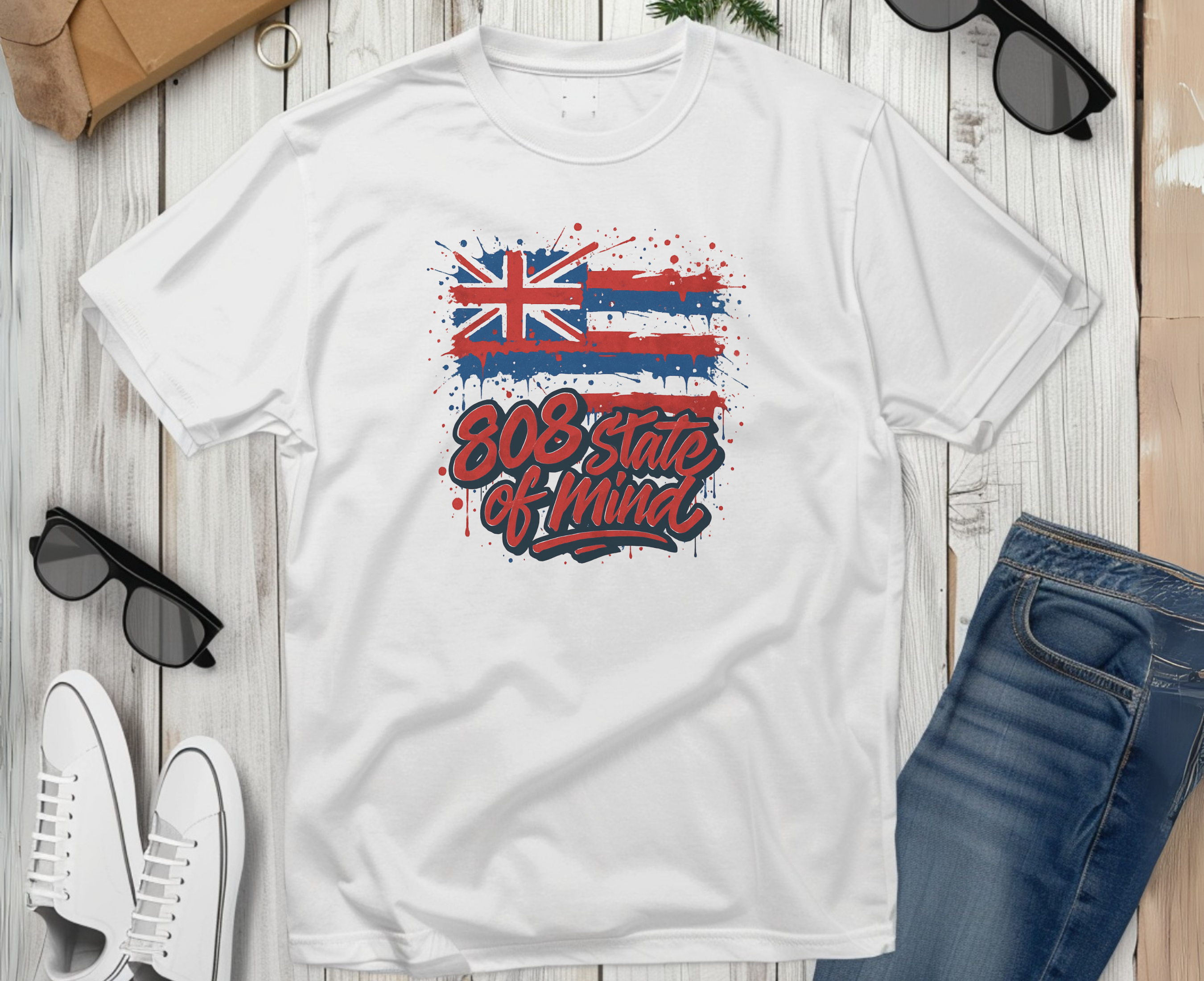 808 State of Mind Red Font Unisex T-Shirt