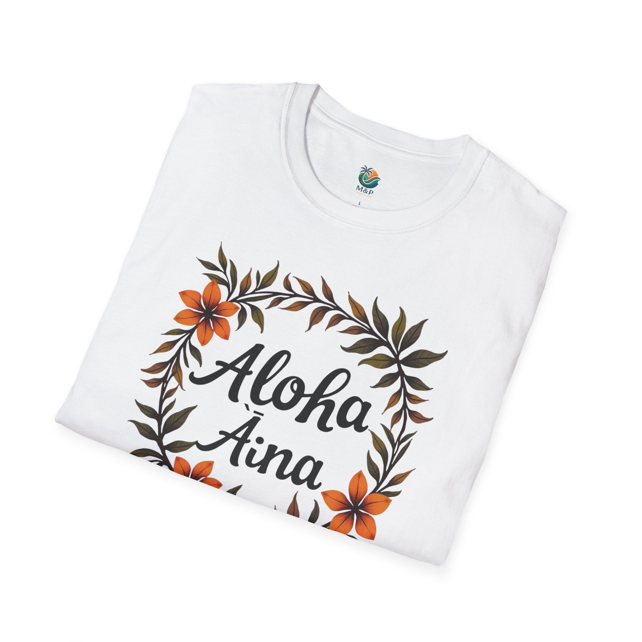 Aloha Aina with Flowers Love of the Land Unisex T-Shirt