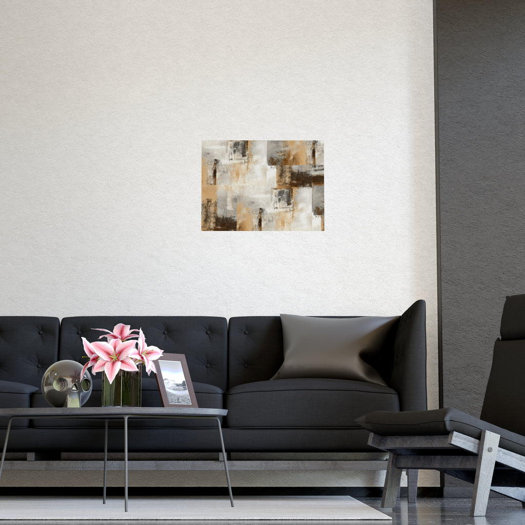 Abstract Wall Art Print Neutral Poster Pattern