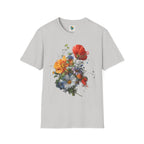 Floral Tee, Botanical T-Shirt, Flower Shirt, Nature Top, Garden Theme Clothing by Printify