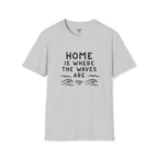 Home Is Where The Waves Are T-Shirt | Beach Surf Typography Shirt by Printify