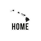 Hawaii islands HOME Sticker | Transparent Outdoor Die-Cut Sticker by Printify