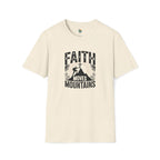 Faith Moves Mountains T-Shirt | Inspirational Christian Typography by Printify