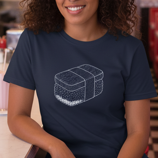 Spam Musubi Hawaii T-Shirt Retro Island Food Tee