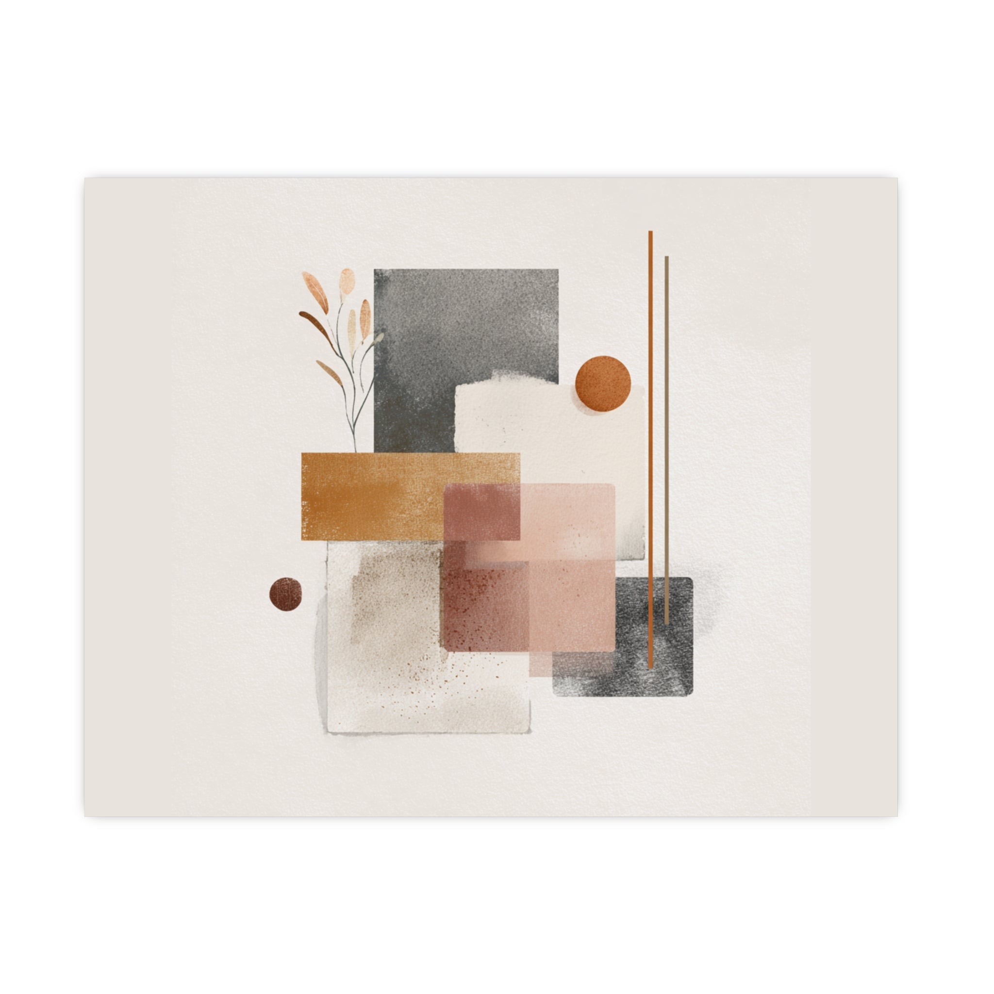 Abstract Wall Art Print, Neutral Pink Poster