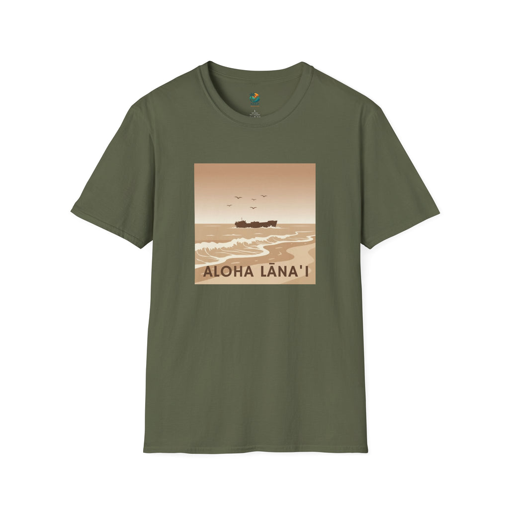 Aloha Lānaʻi Shipwreck Unisex T-Shirt by Printify