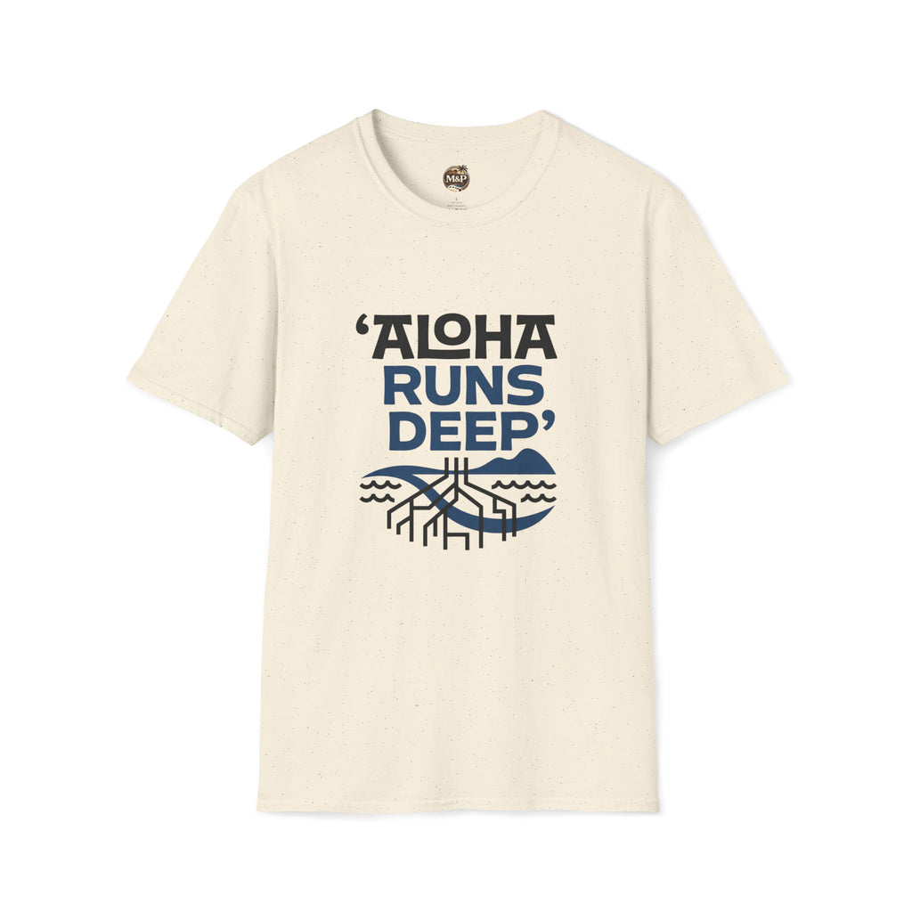 Aloha Runs Deep T-Shirt — Hawaiian Surf Vibe Tee by Printify