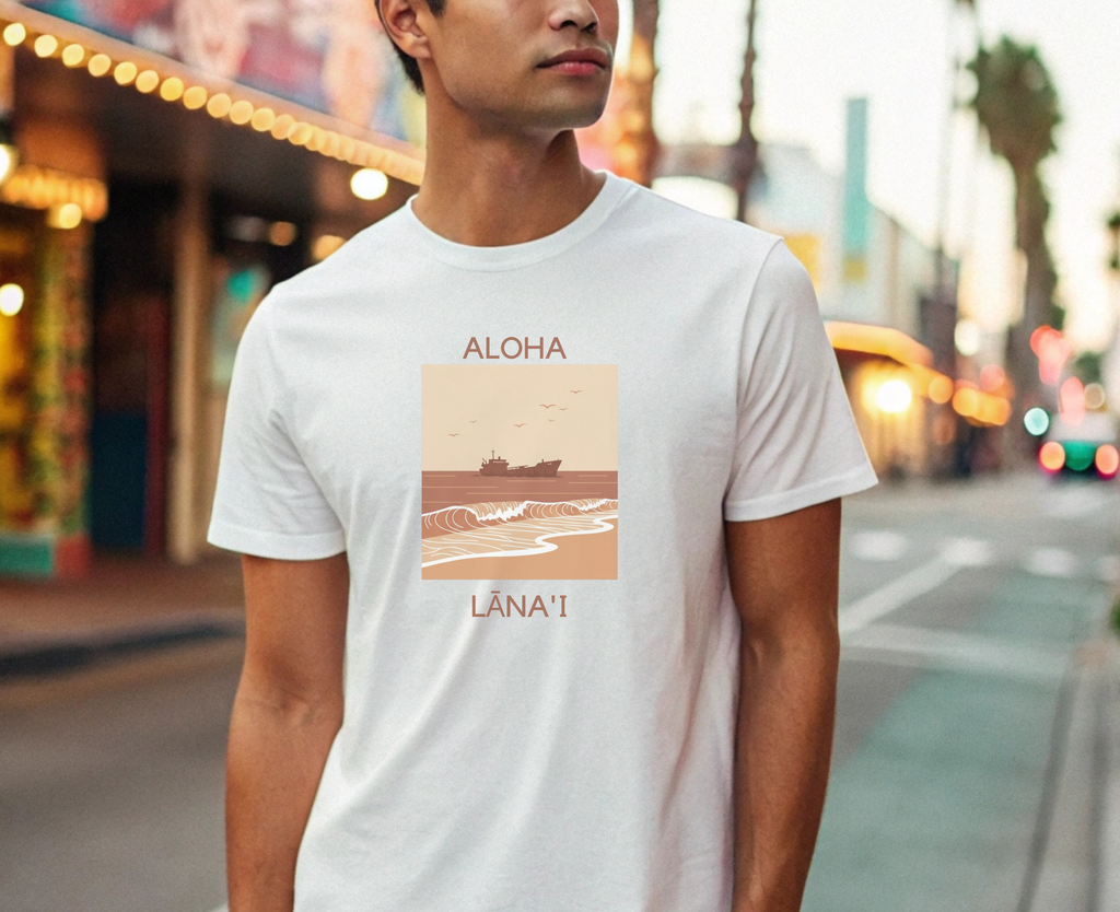 Aloha Lānaʻi Shipwreck Beach Unisex T-Shirt by Printify