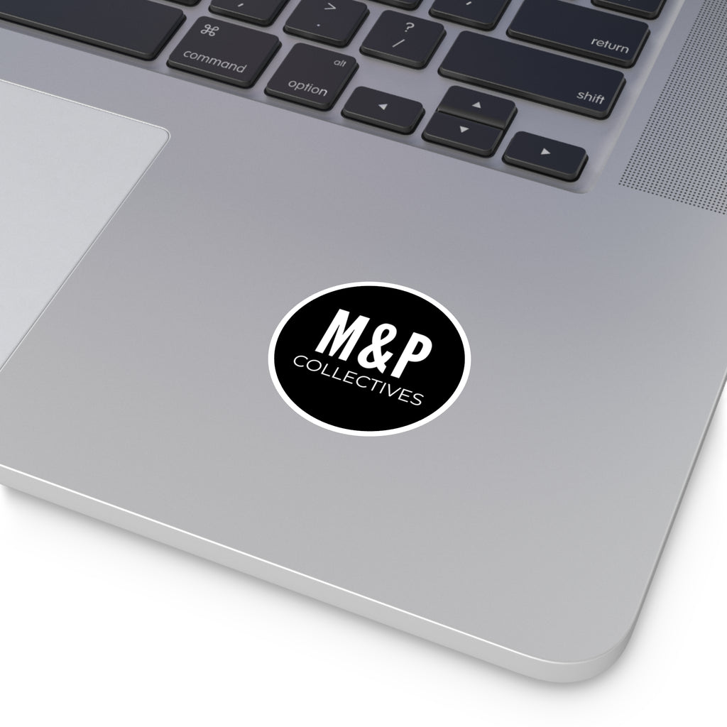M&P Collectives logo Round Stickers | Vinyl decal, indoor/outdoor by Printify
