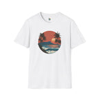 Diamond Head at Sunset T-Shirt | Hawaii Sunset Illustration by Printify