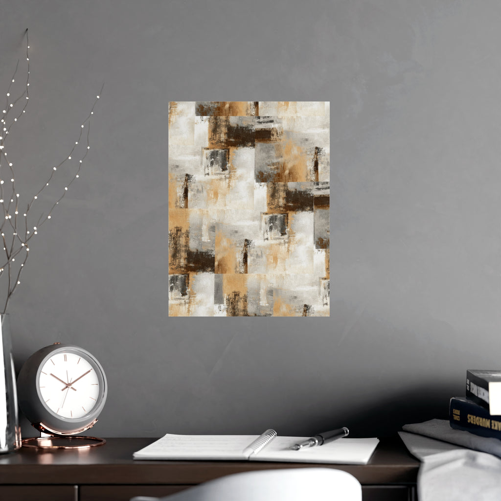 Abstract Wall Art Print Neutral Poster Pattern