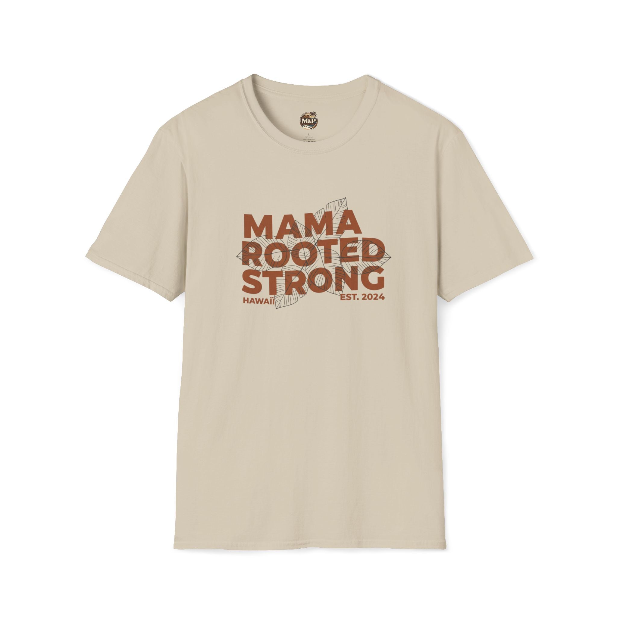 Mama Rooted Strong T-Shirt — Orange by Printify