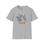 `Ohana blue on Black T-Shirt by Printify