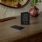 You Can Leave the Islands Quote Greeting Card | Hawaiian Map Note Card by Printify