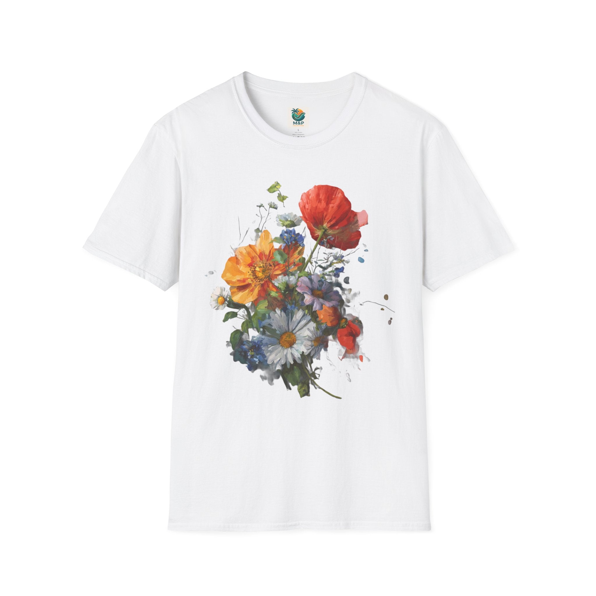 Floral Tee, Botanical T-Shirt, Flower Shirt, Nature Top, Garden Theme Clothing