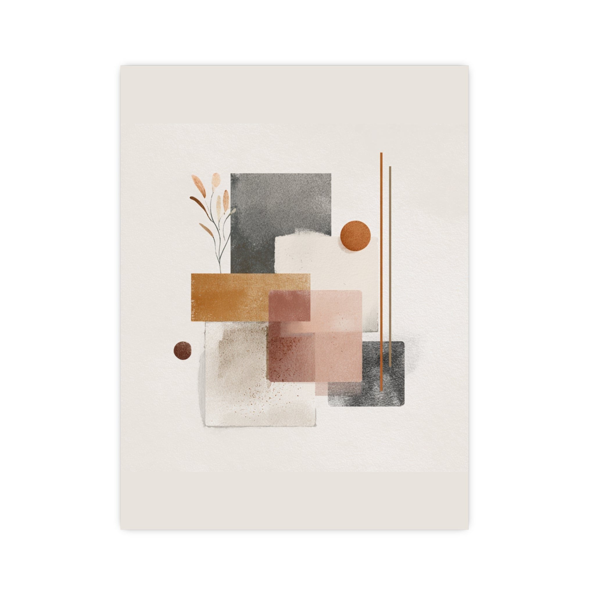 Abstract Wall Art Print, Neutral Pink Poster