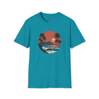 Diamond Head at Sunset T-Shirt | Hawaii Sunset Illustration by Printify