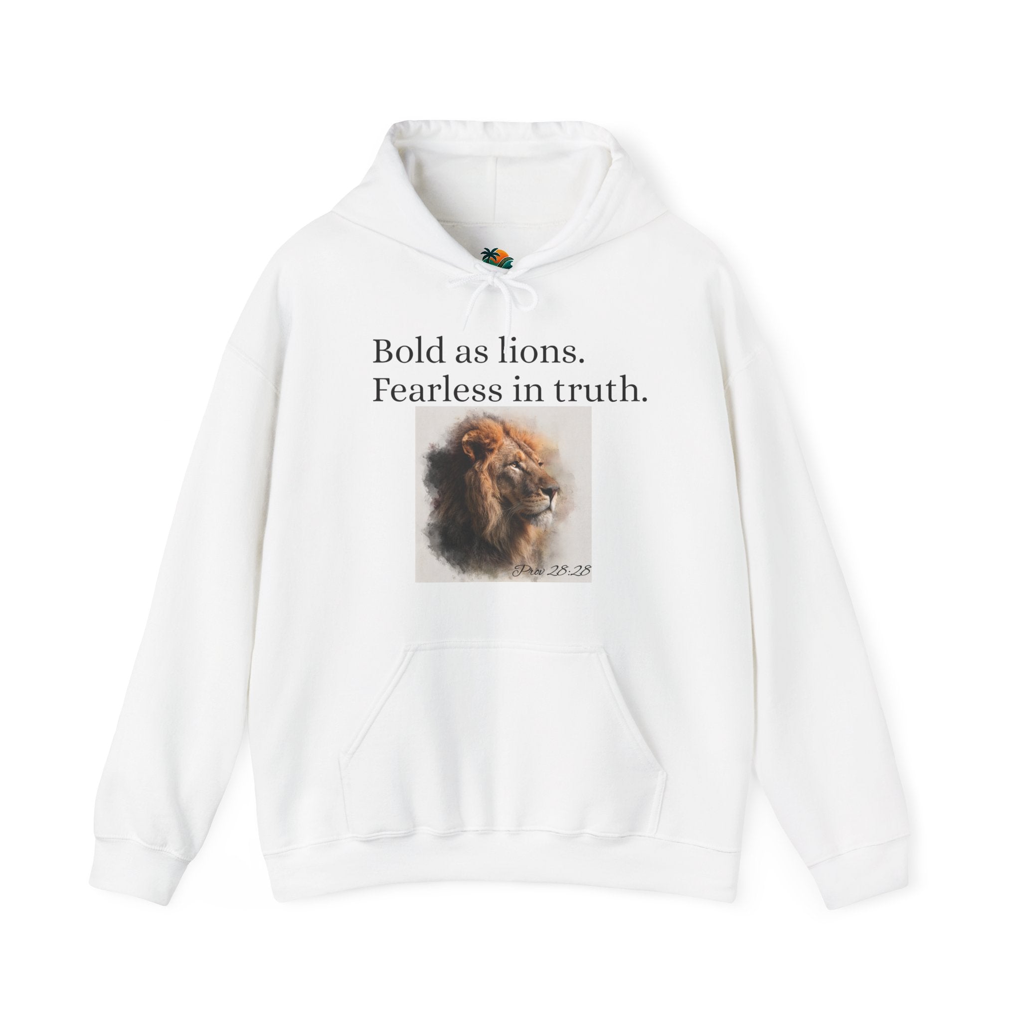Bold as Lions, Fearless in Truth Christian Lion Unisex Hoodie