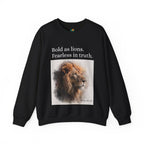 Expression of Faith, Bold as Lions, Fearless in Truth Psalm 28:28 Unisex Sweatshirt