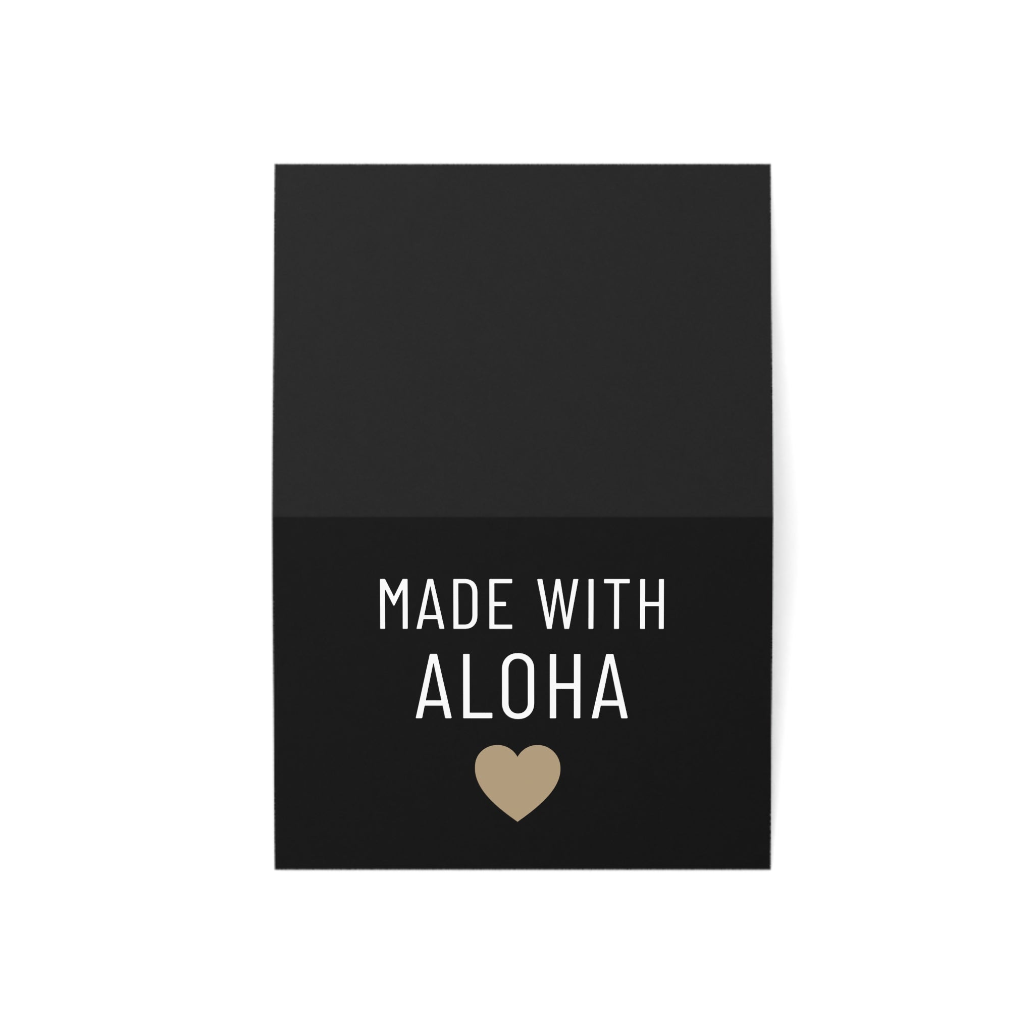Made with Aloha Greeting Card | Folded Note Card with Heart by Printify