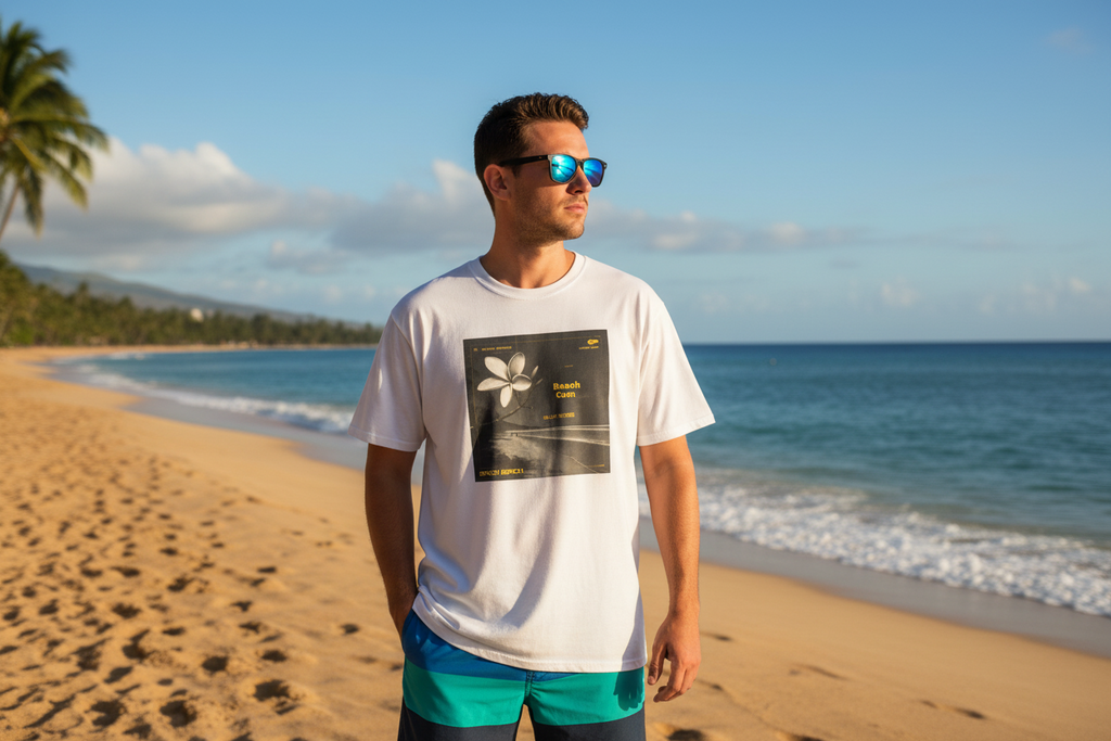 Beach Surveillance Camera T-Shirt by Printify